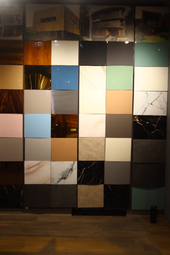 Designer sheets and laminate display wall, Mittal Timber Traders Gurugram
